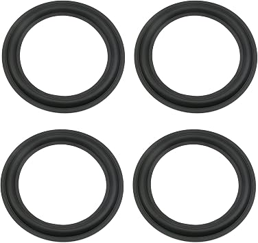 Jutagoss 4PCS 5Inch Speaker Rubber Edge Surround Rings Subwoofer Replacement Parts for Speaker Repair