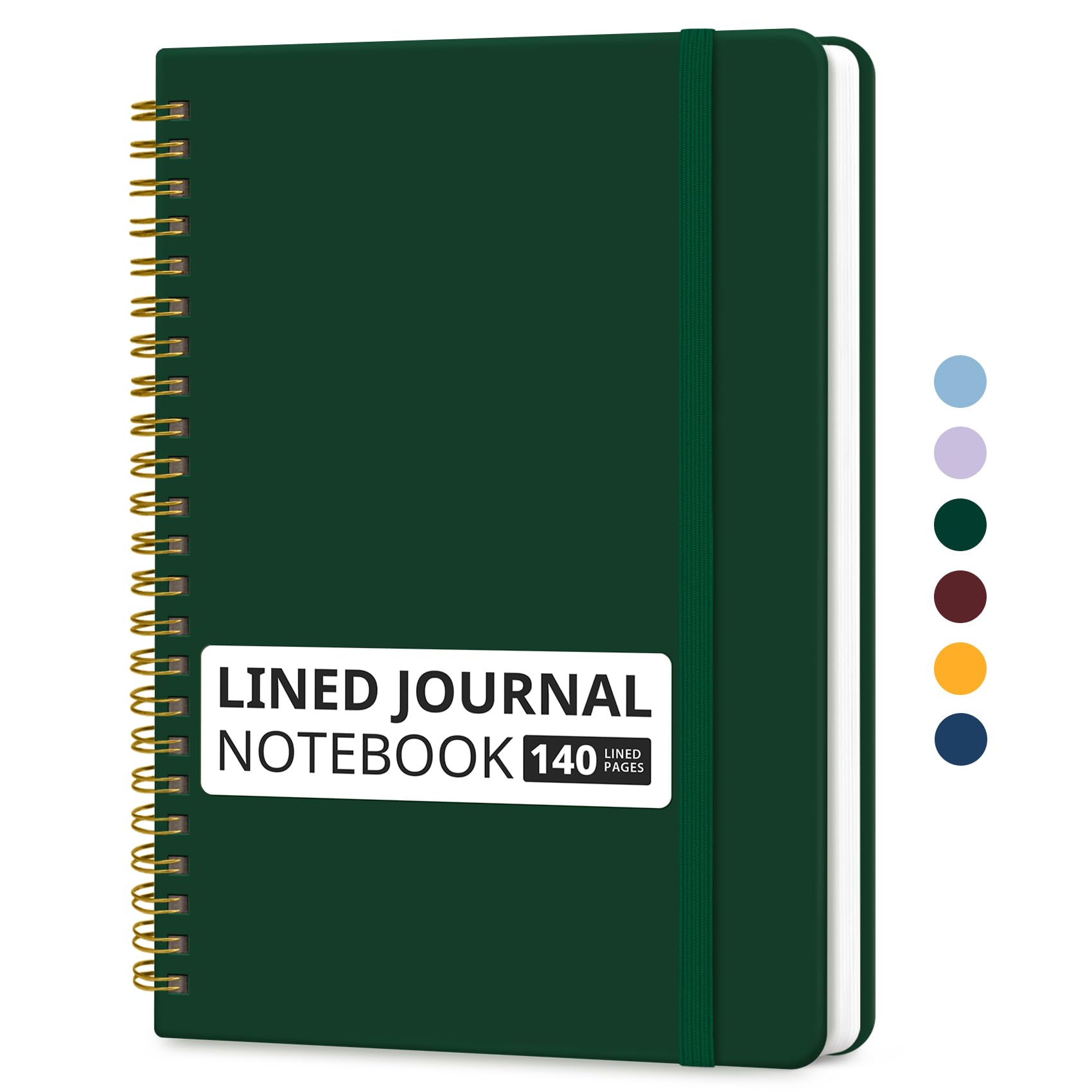 Taja Lined Spiral Notebook for Work, 5.7"x7.9" Spiral Journal College Ruled