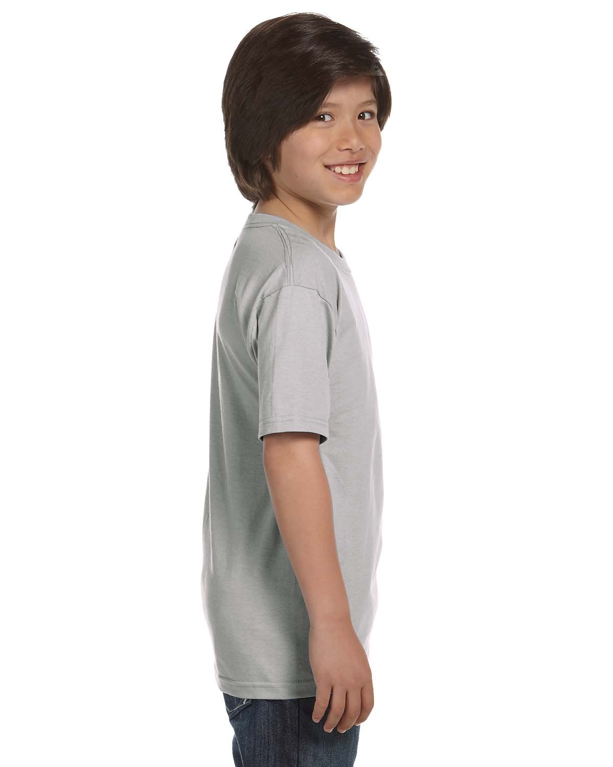 Hanes Big Boys' Comfortsoft T-Shirt (Pack of 6), Light Steel, Medium