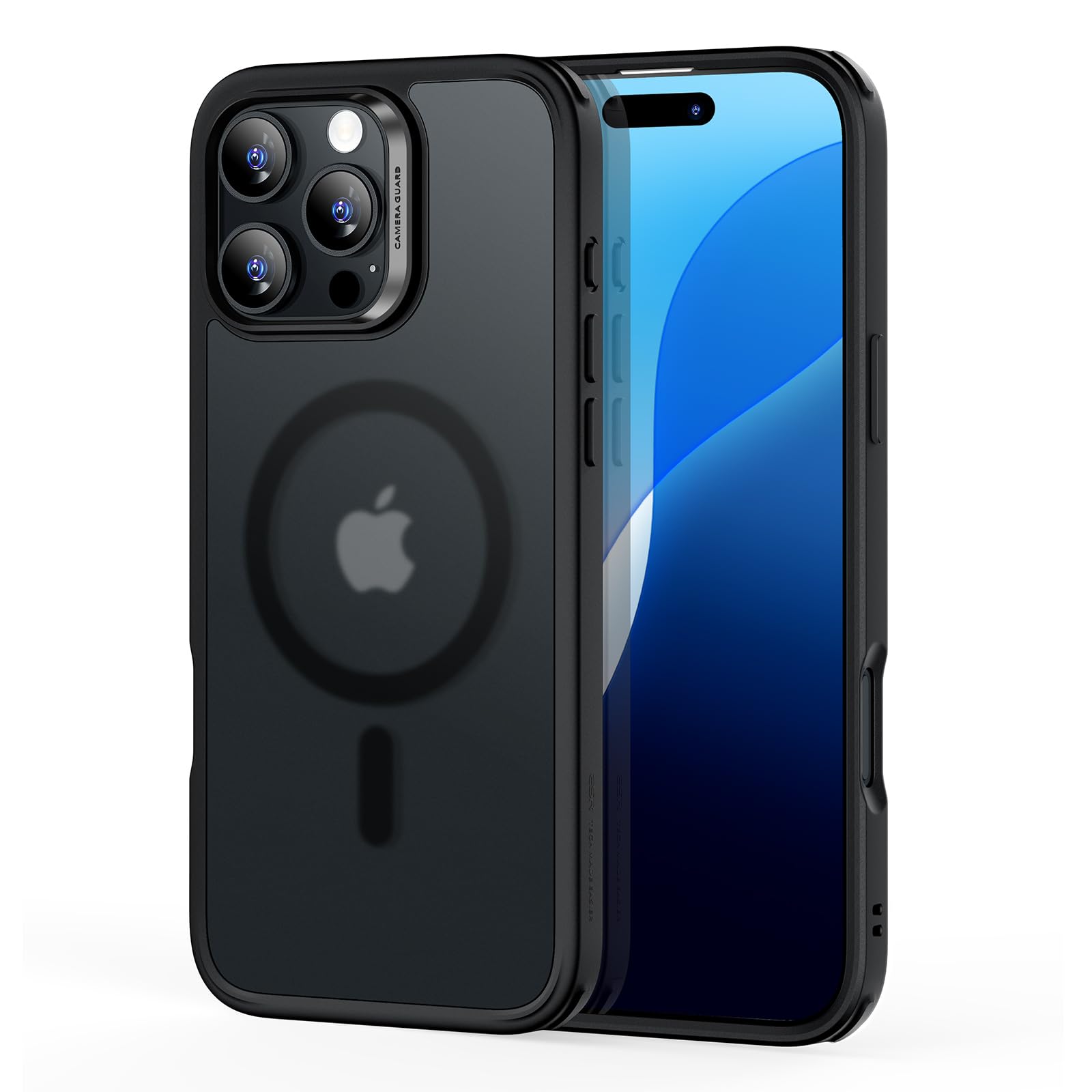 FBKOQKUfor iPhone 16 Pro Case, Compatible with MagSafe, Military Drop Protection,Magnetic Phone Case for phone 16 pro cases,Frosted Black