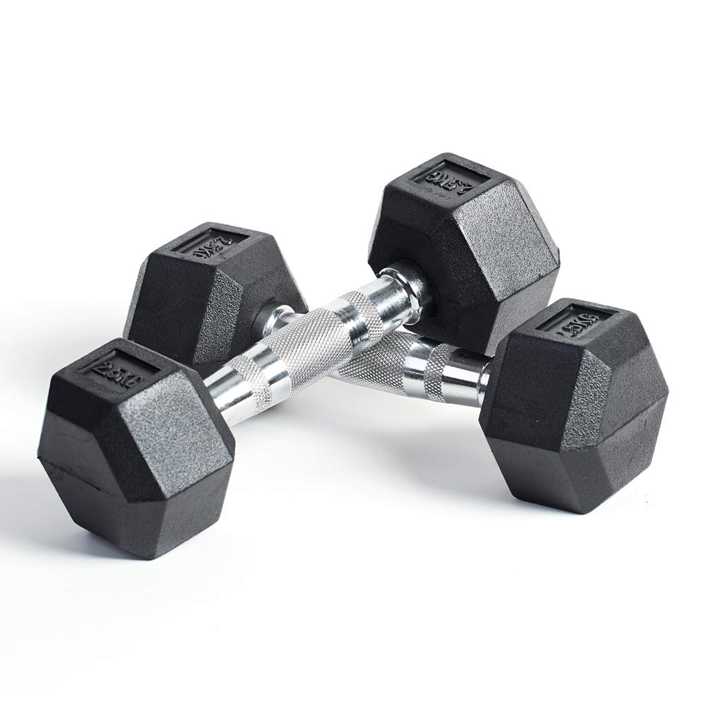 Hex hantle z żeliwa, 1 szt. – 2,5 – 15 kg, hantle z gumową powłoką do domowego treningu fitness