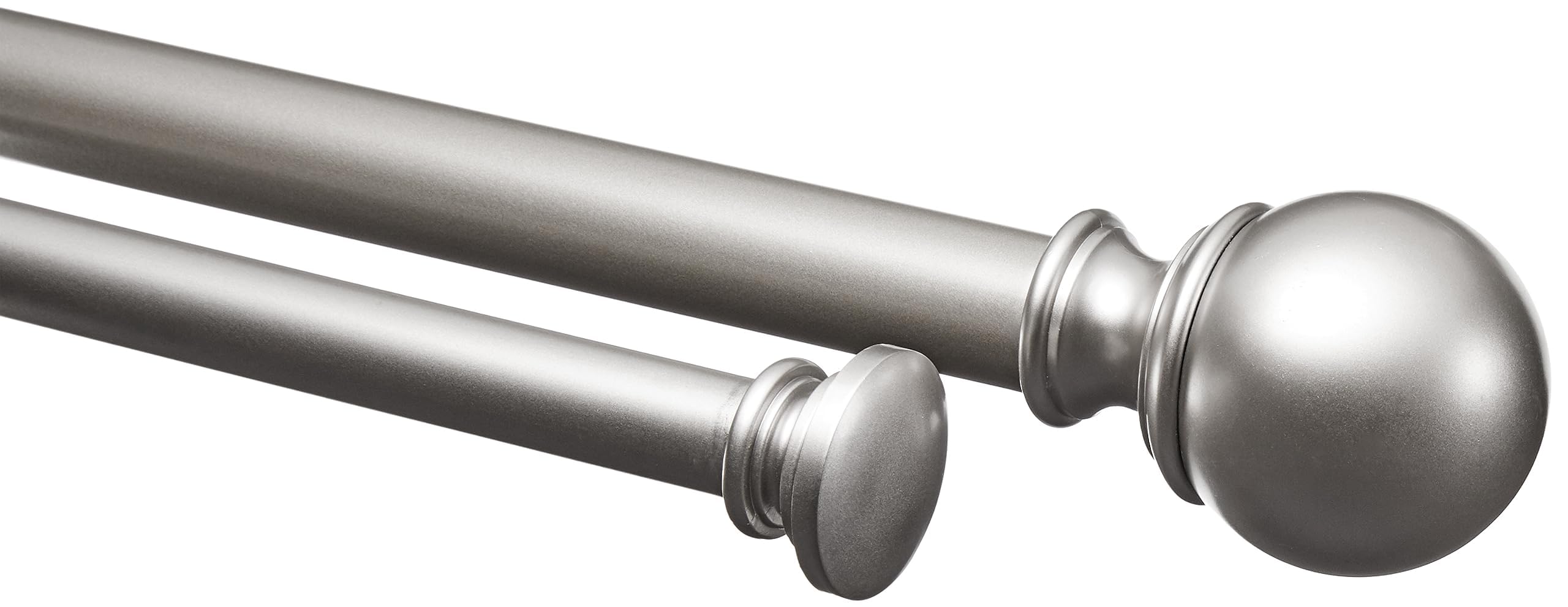 Set Aste Per Tende Doppie Boho Rustico Beige: Regolabili 182-365 Cm, Terminali Quadrati Intagliati, Diametro 2,5 Cm, Staffe Metalliche