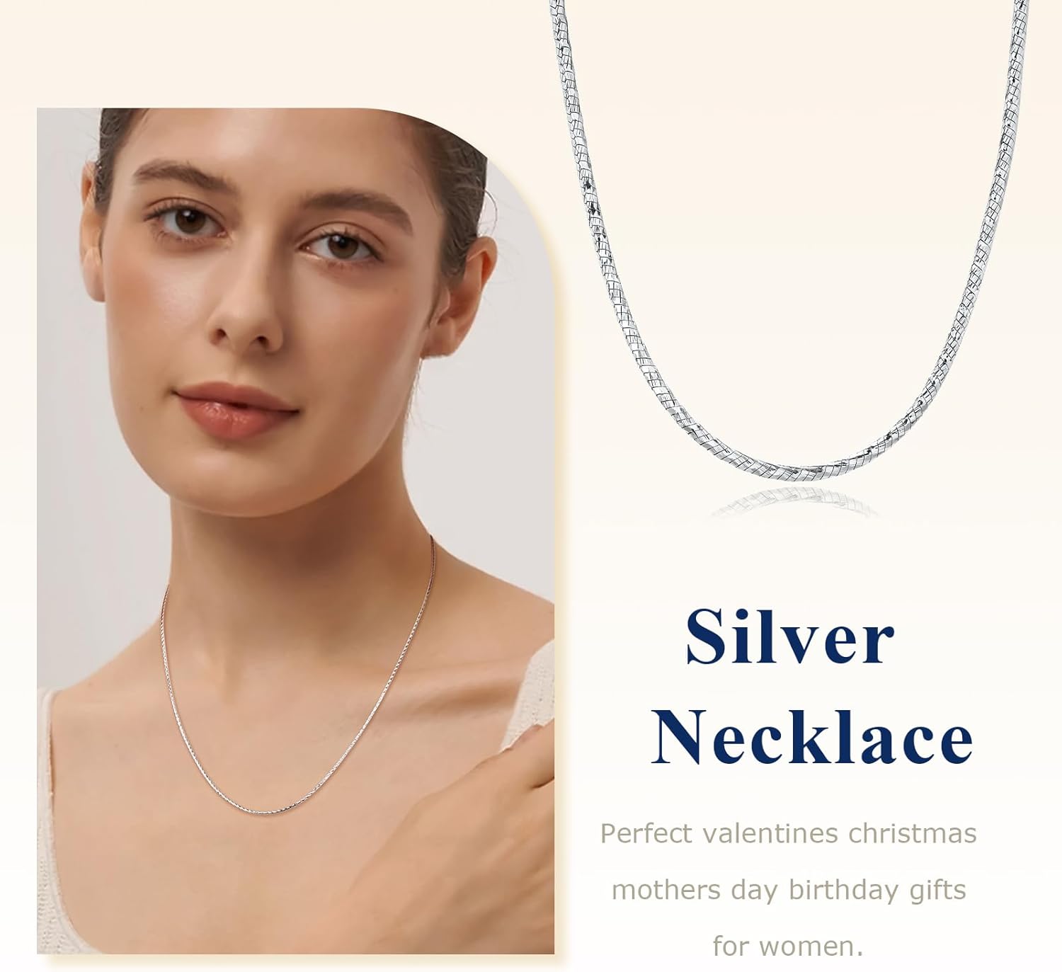 Necklace Chain 925 Sterling Silver Dainty Chains for Pendant 18 Inch Italy Made Rolo/Snake Chain Necklace for Men Women - Image 5