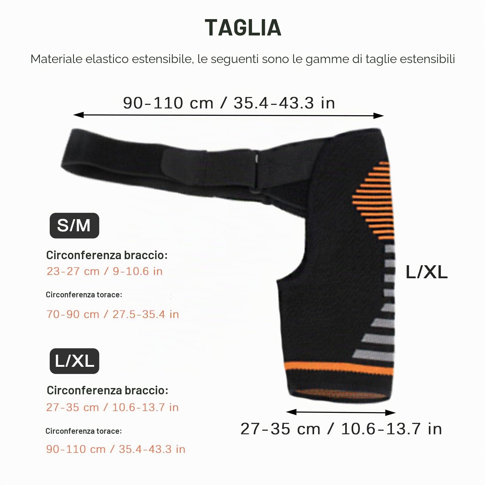 Jorun Tutore per spalla per uomini e donne, manica a compressione regolabile per alleviare dolori, lussazioni articolari, lesioni