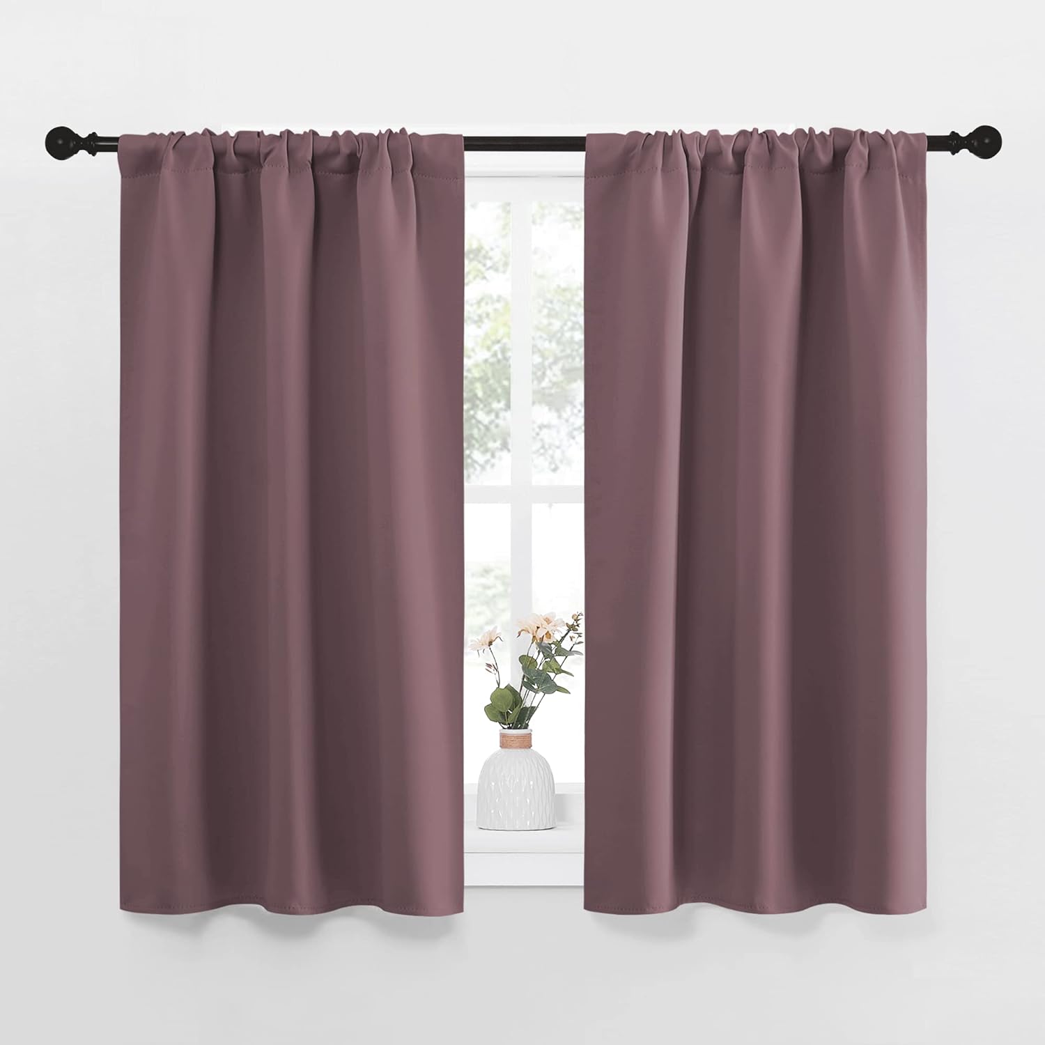 NICETOWN Kitchen Full Blackout Curtain Panels, Super Thick