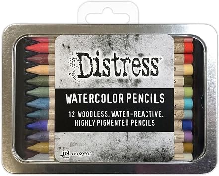 Tim Holtz Distress Watercolor Pencil 12pc Set 6 TDH83603