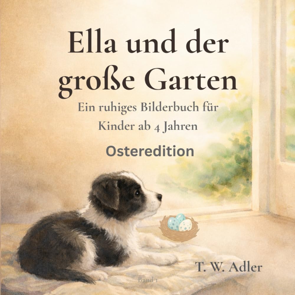 Ella und der große Garten: Ein ruhiges Bilderbuch für Kinder ab 4 Jahren – Osteredition (Ella – Abenteuer des kleinen Hundes)