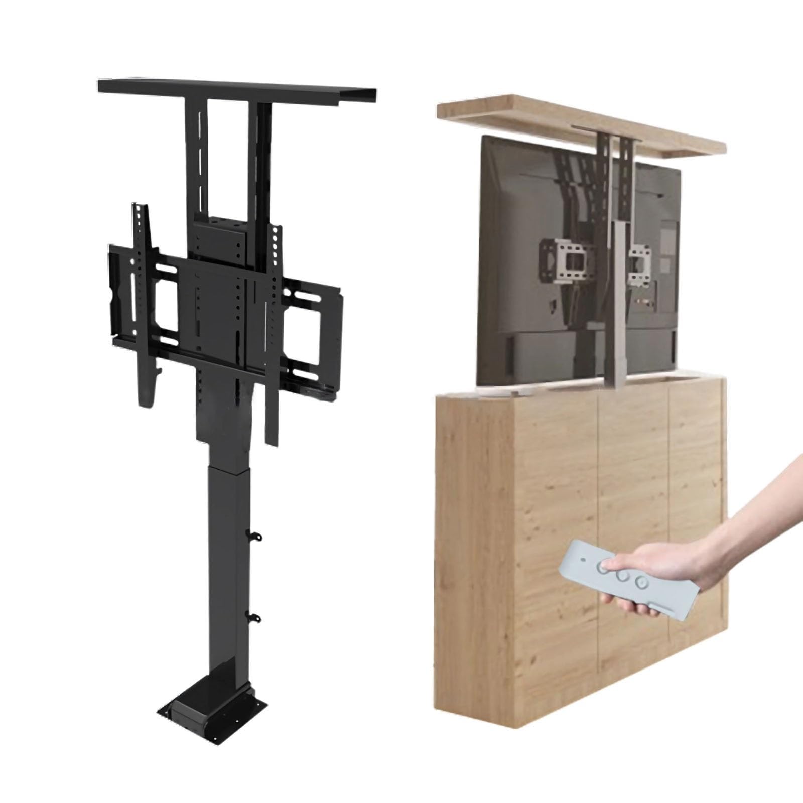 OLSKFUH Adjustable Tv Mount Bracket - For 32-70 Inch Electric Tv Lift Stand - Telescopic Electric Tv Lift - Can Be Hidden In A Cabinet Motorized Tv Mount Up To 60Kg Travel Less T,