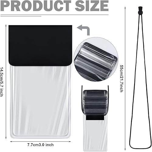 Miniatura 2 de Sinload Funda impermeable para llavero de automóvil, 5 unidades, pequeña, impermeable, soporte para licencia de caza, bolsa impermeable para