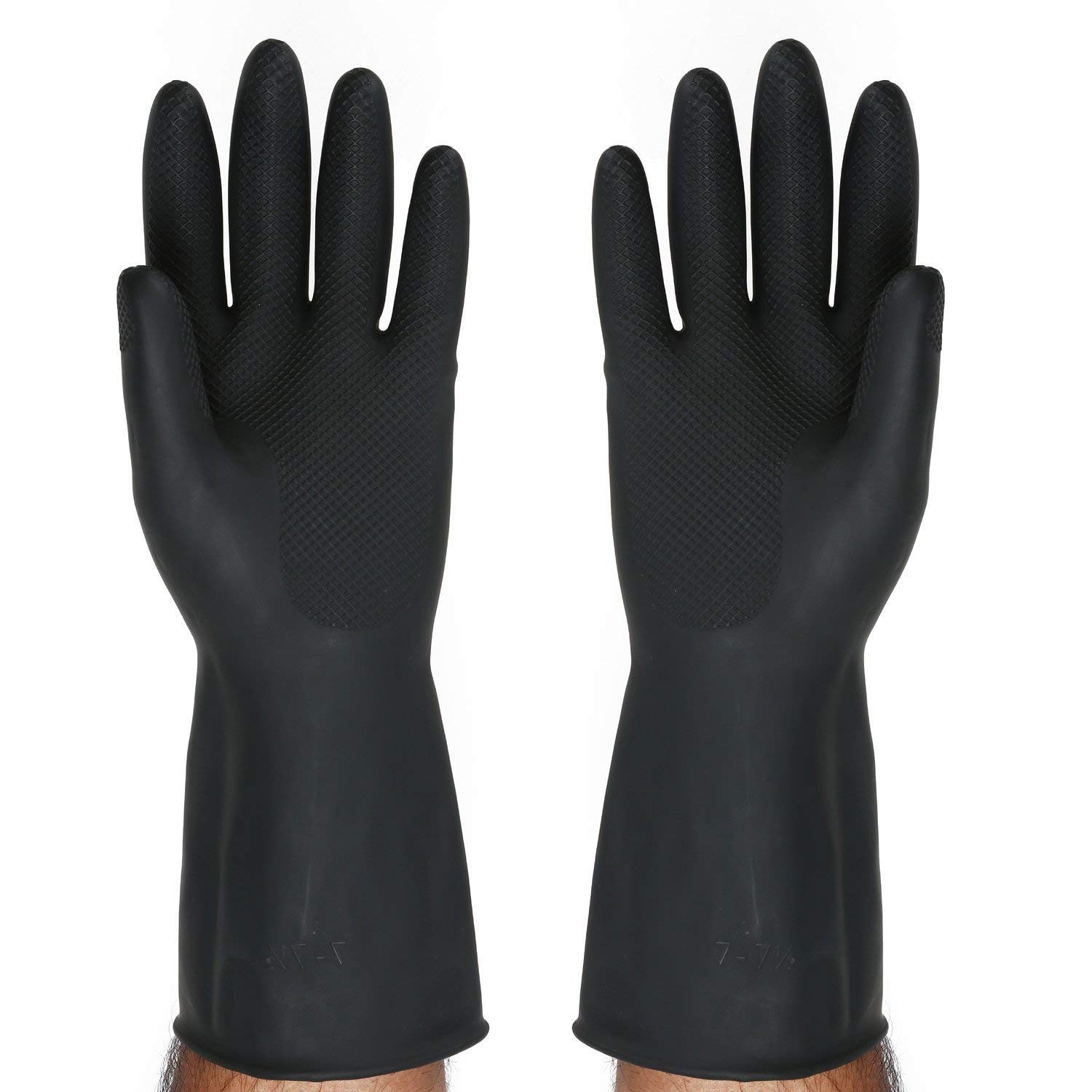 Multipurpose Non-Slip Rubber Reusable Gardening Dishwashing Scrubbing Cleaning Gloves 1 Pair-picture-15
