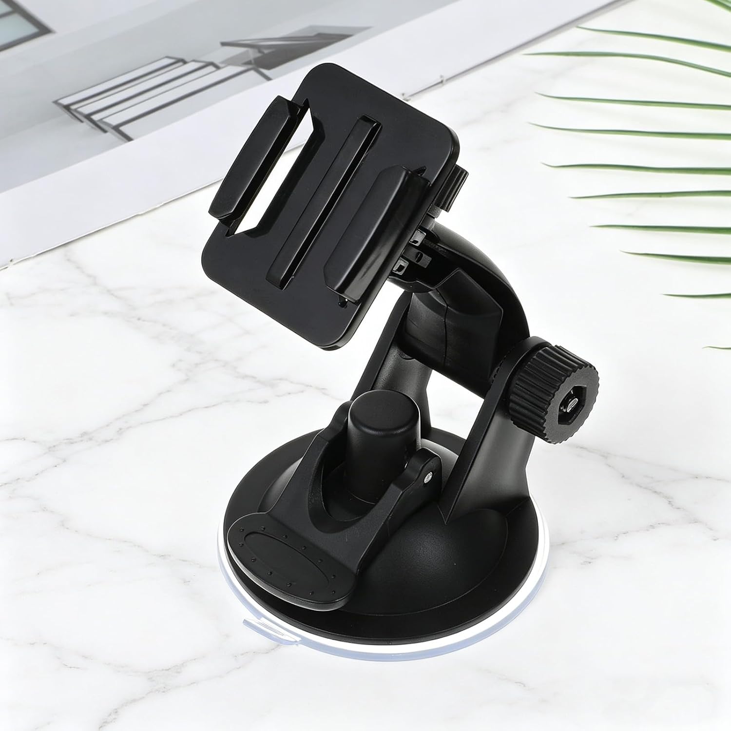 Direct Fit Suction Cup Mount for Backup Camera 4.3"/5" Monitor, Knob-Lock Adjustable Windshield Monitor Mounting Dash Cam Mount for Rear View Camera Car Monitor Screen image 5
