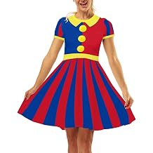 Xuan2Xuan3 Halloween Cosplay Costume Performance 3D Digital Printed Women Round Neck Dress