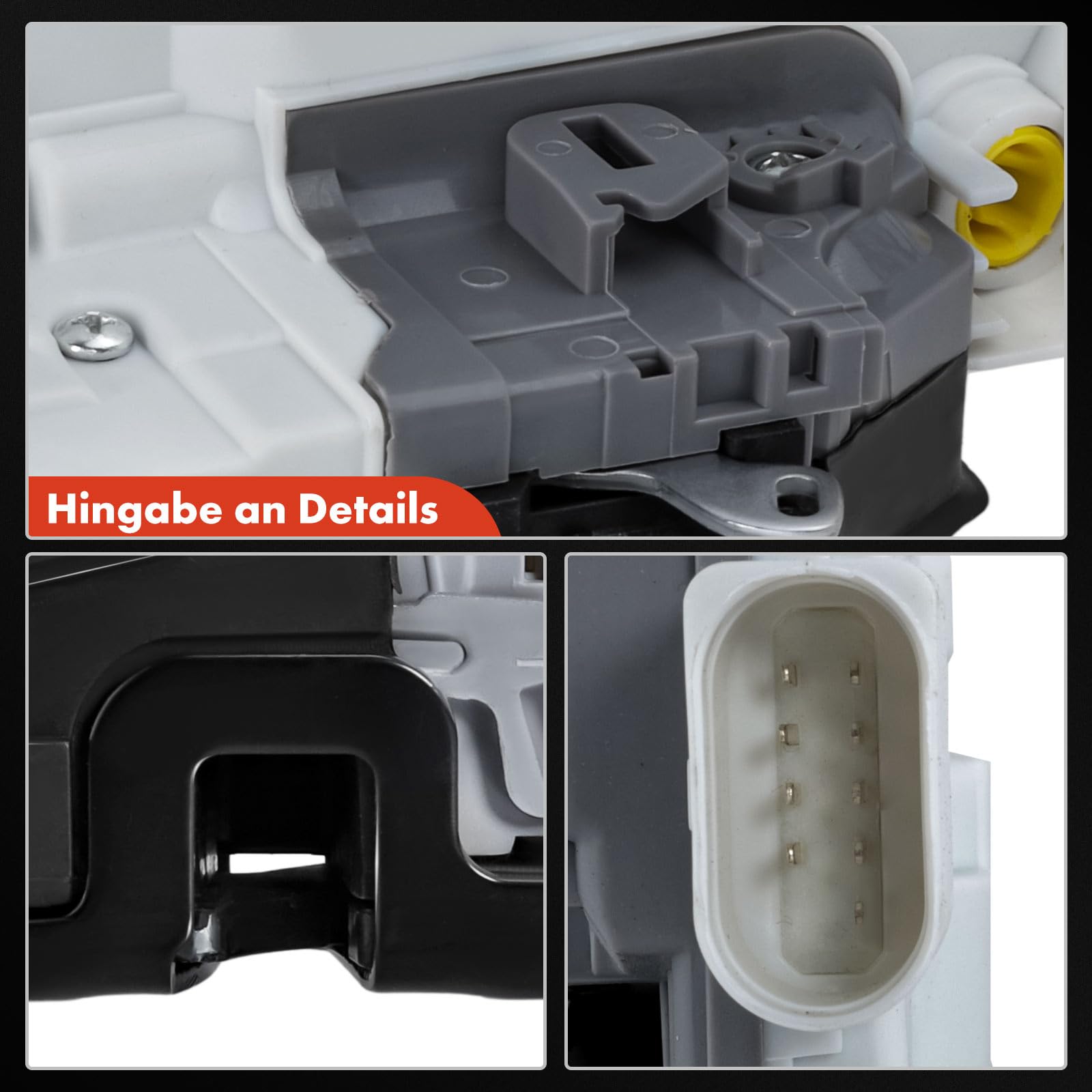 Frankberg Stellmotor Türschloss 9-Polig Vorne Links Kompatibel mit A4 8K2 B8 A4 Allroad 8KH B8 A4 Avant 8K5 B8 2007-2009 A5 8T3 8TA 2007-2012 Replace# 8J1837015A, Metallic