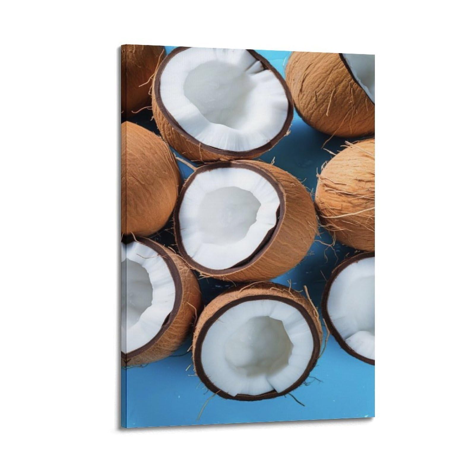 Décoration murale artistique moderne noix de coco 40x60cm tableau suspendu