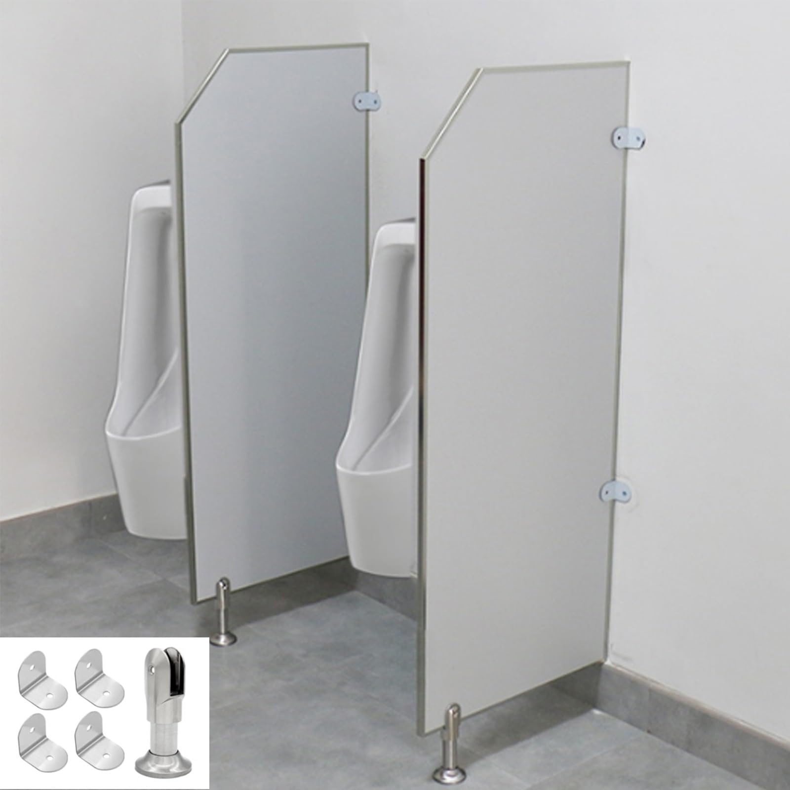 BKSXSOP Commercial Men's Urinal Privacy Screen, Wooden Floor-Mounted Toilet Partition Divider, Baffle for Hotel & Public Bathroom