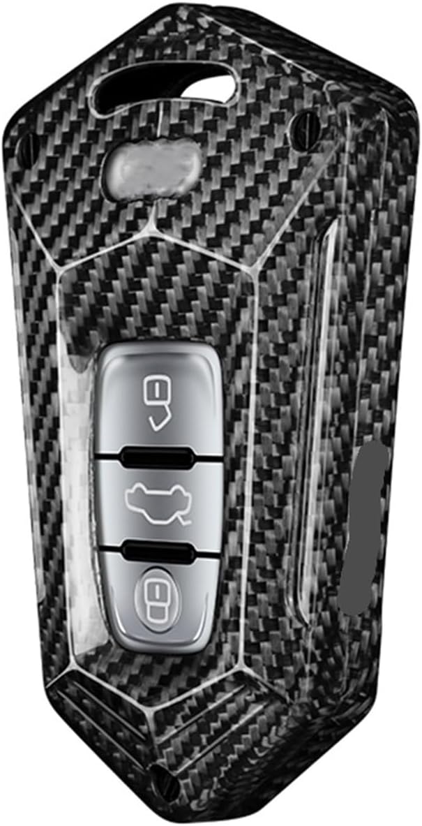 Auto Remote Smart Key Fob Shell Cover Case Cap Compatible with Audi A1 S8 A3 A4 A5 A6 A7 A8 S5 S7 RS TT Q8 Q2 Q3 Q5 Q7 R8 Quattro(Silver-Black)