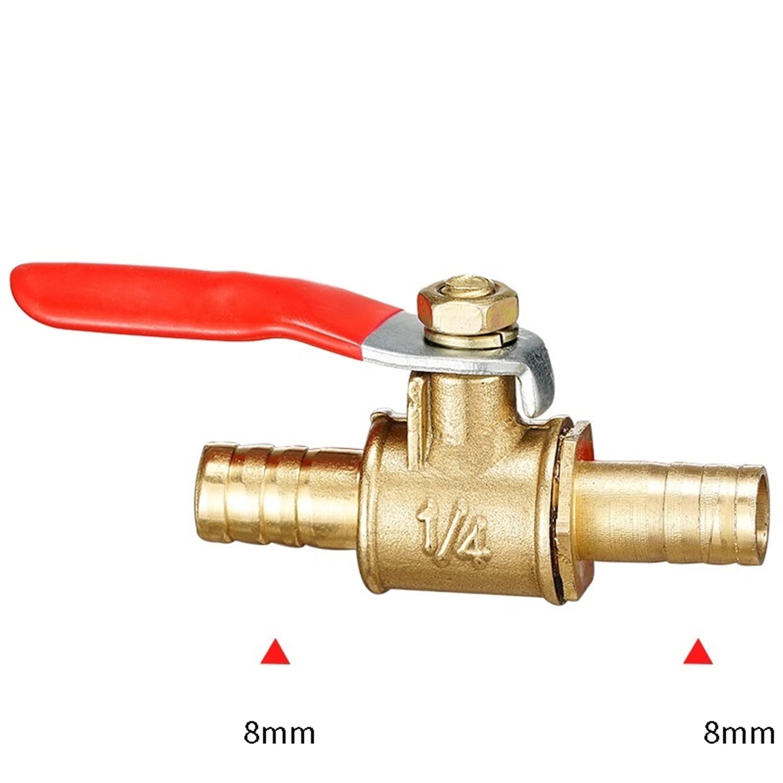 6mm-19mm 6-8 pneumatyczne złącze uchwyt węża Barb Inline mosiądz woda olej powietrze gaz przewód paliwowy odcinający zawór kulowy złączki rurowe 1 szt. (kolca 16 mm)