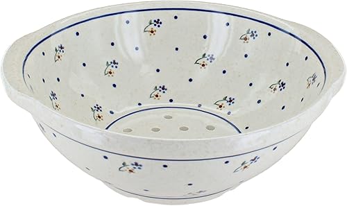 Colador de remolinos de cerámica azul rosa