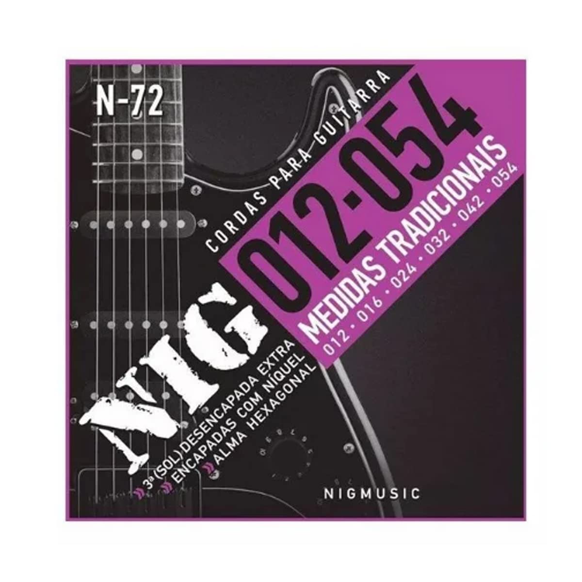 ENCORDOAMENTO GUITARRA NIG N72 0.12 - 0.54 TRADICIONAL | Amazon.com.br