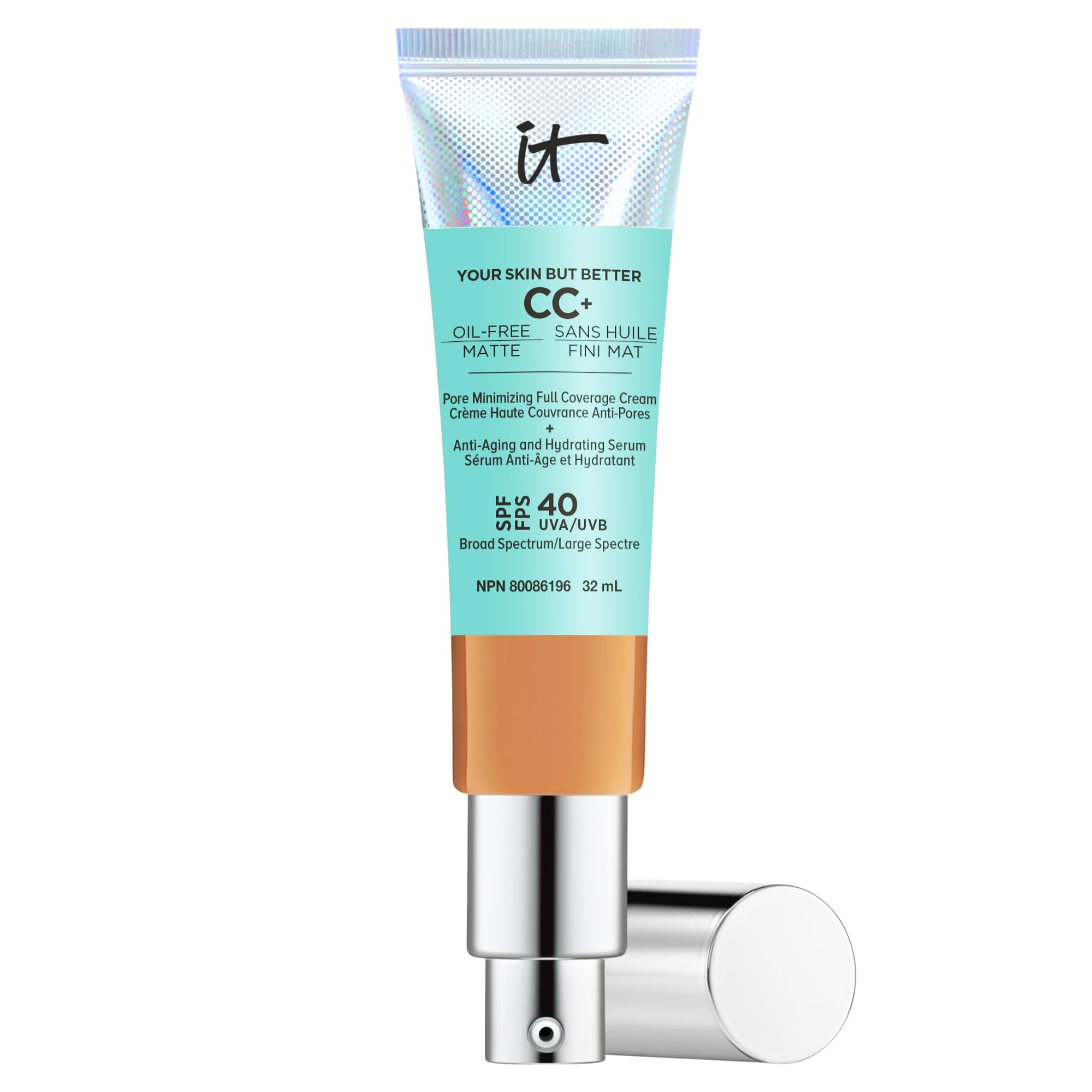 IT Cosmetics Oil-Free CC+ Cream Foundation - Matte Full Coverage ...