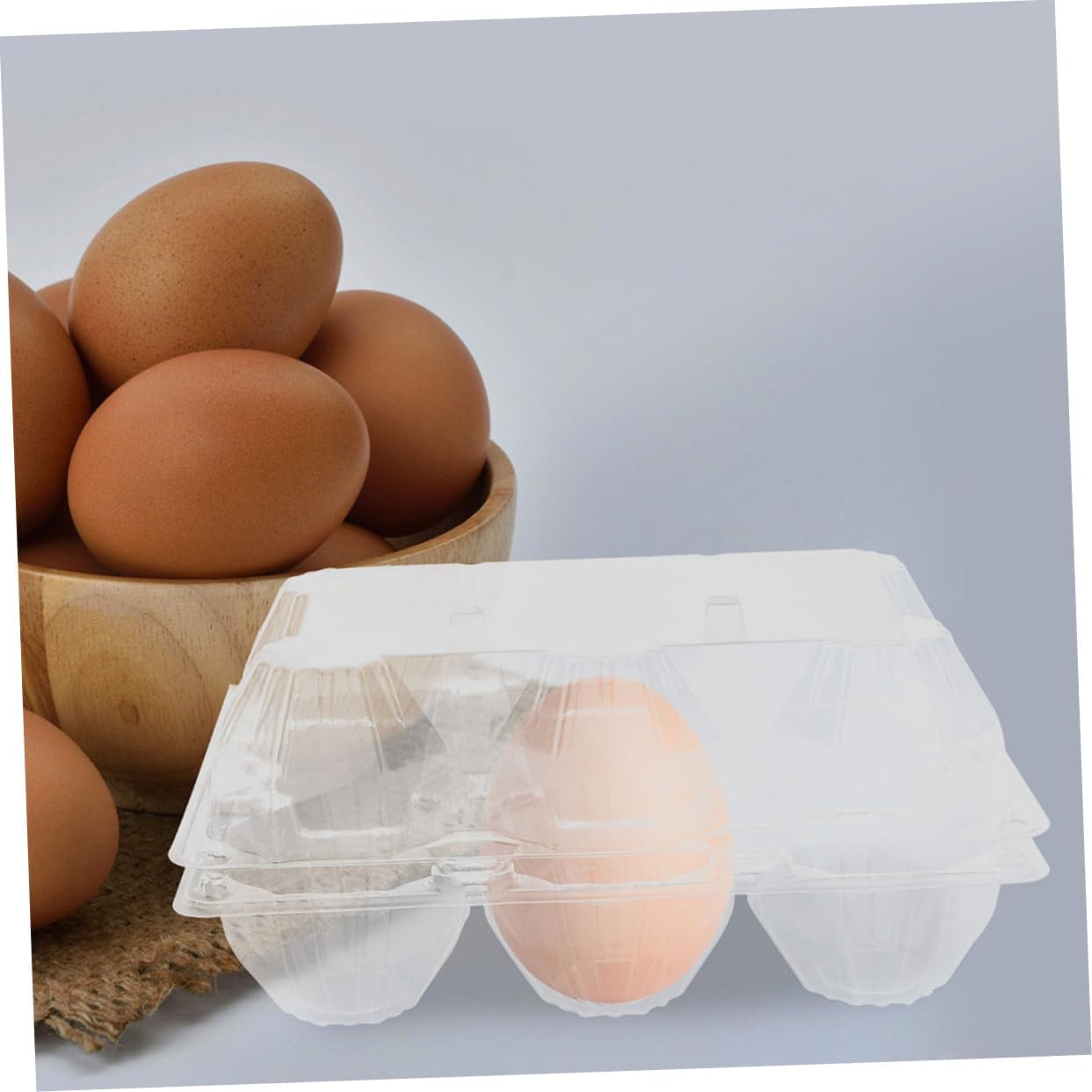 15pcs Plastic Goose Egg Carton Reusable Egg Storage Container for Fridge Holder Portable Design for Kitchen Home Restaurant Supermarket