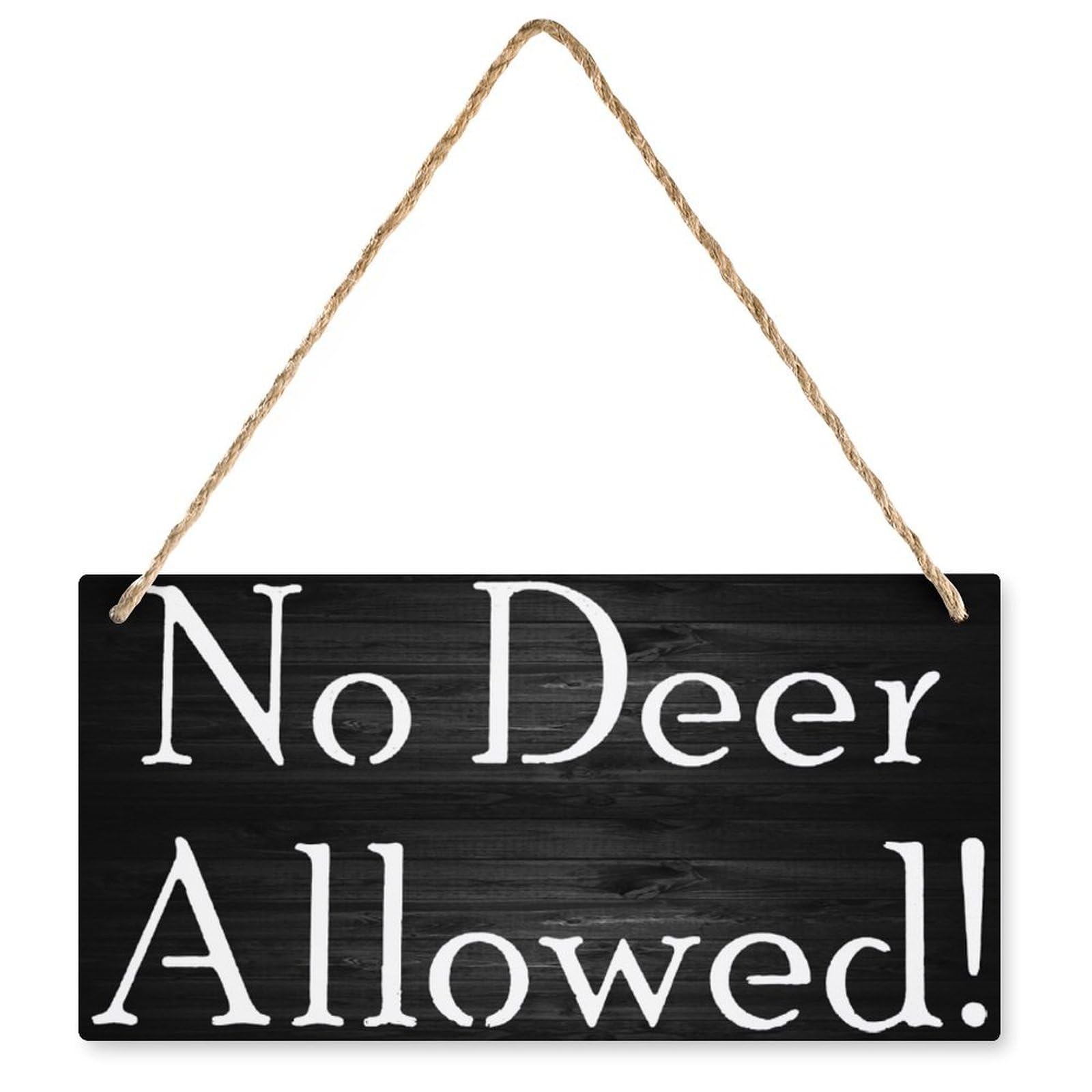 Penzedu Wood Sign No Deer Allowed Wooden Wall Art Decor Decorative Plaque Sign For House Family Living Room Bedroom Kitchen 12X 6 Inch