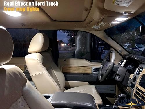 Miniatura 3 de Paquete de 9 luces LED blancas superbrillantes para interiores Ford F150 2009 2010 2011 2012 2013 2014 + luces de carga + luces de matrícula y