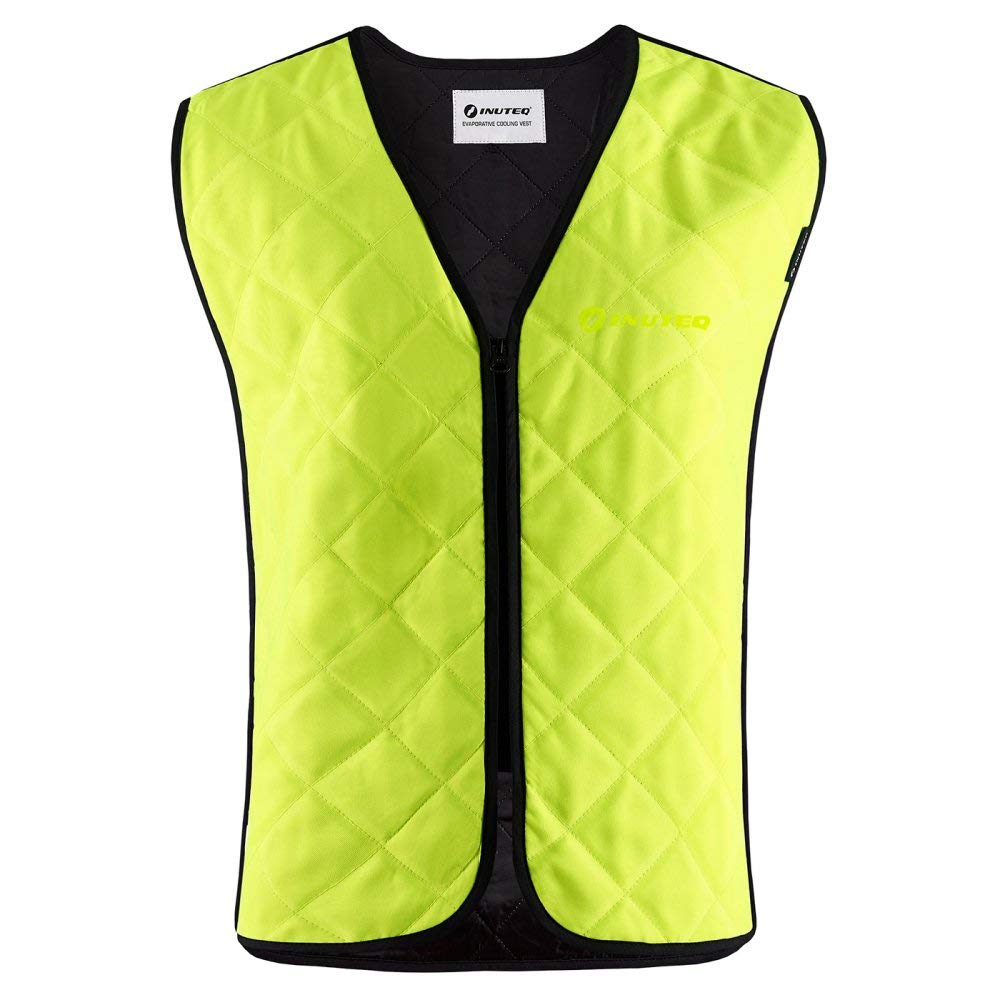 Inuteq H2O - Basic Evaporative Cooling Vest, High Vis Yellow, Black, Grey