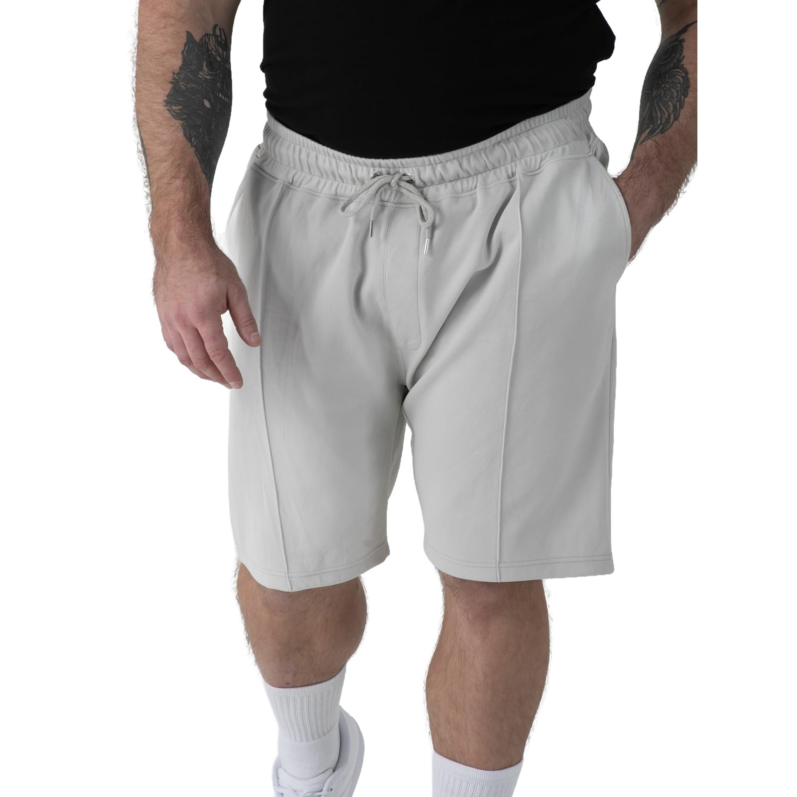 D555 Men's Stone Turner Big & Tall Stretch Pique Sweat Shorts - 4XL