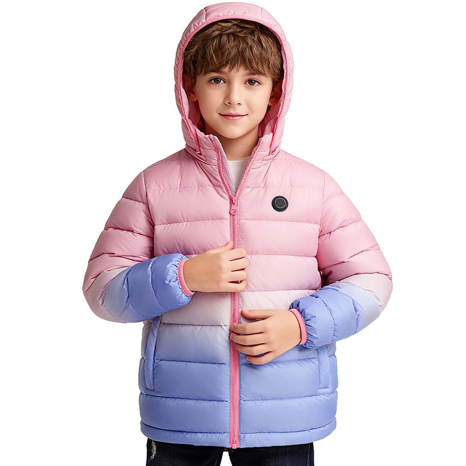 Giacca Riscaldato per Bambino Cappotto Riscaldata Elettrica USB Giubbotto