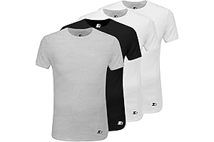 4-Pack Men's Starter T-Shirts for Comfort, Breathability, and Everyday Style