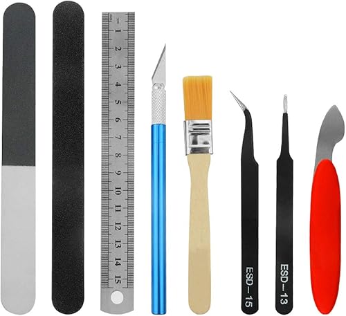 Miniatura 7 de XINGYHENG - Juego de herramientas básicas para modelos Gundam, kit de herramientas con caja de plástico para modelo, montaje de coche, modelo de