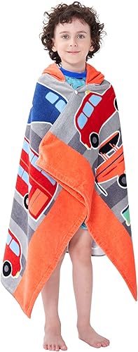 Miniatura 5 de Toalla de baño con capucha para niños y niñas, cubierta de piscina, súper absorbente, lindo animal de dibujos animados, vitalidad completa (varios