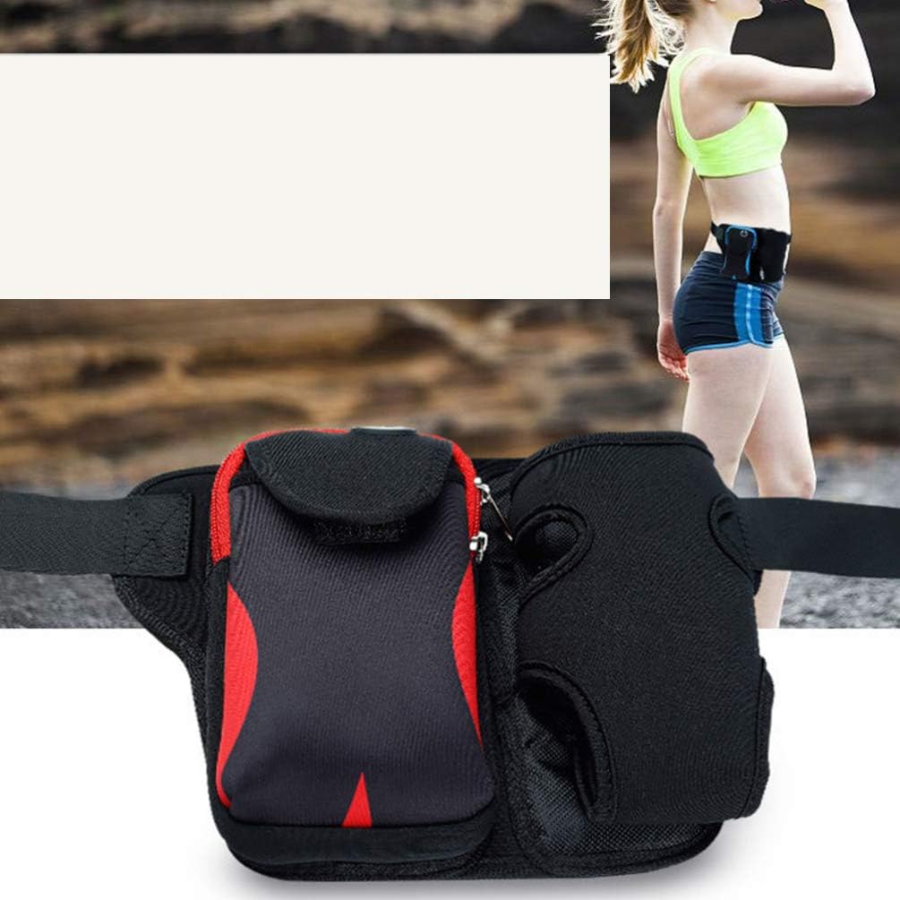 1pc Waist Bag Waterproof Bottle Waist Pack Kettle Bag Chest Pouch for Travel Outdoor (Red)