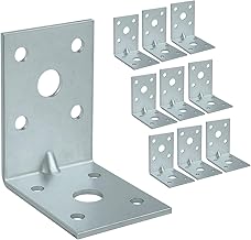 10 x Corner Joint Bracket (50 x 50 x 35 x 2) Galvanised Reinforced Square