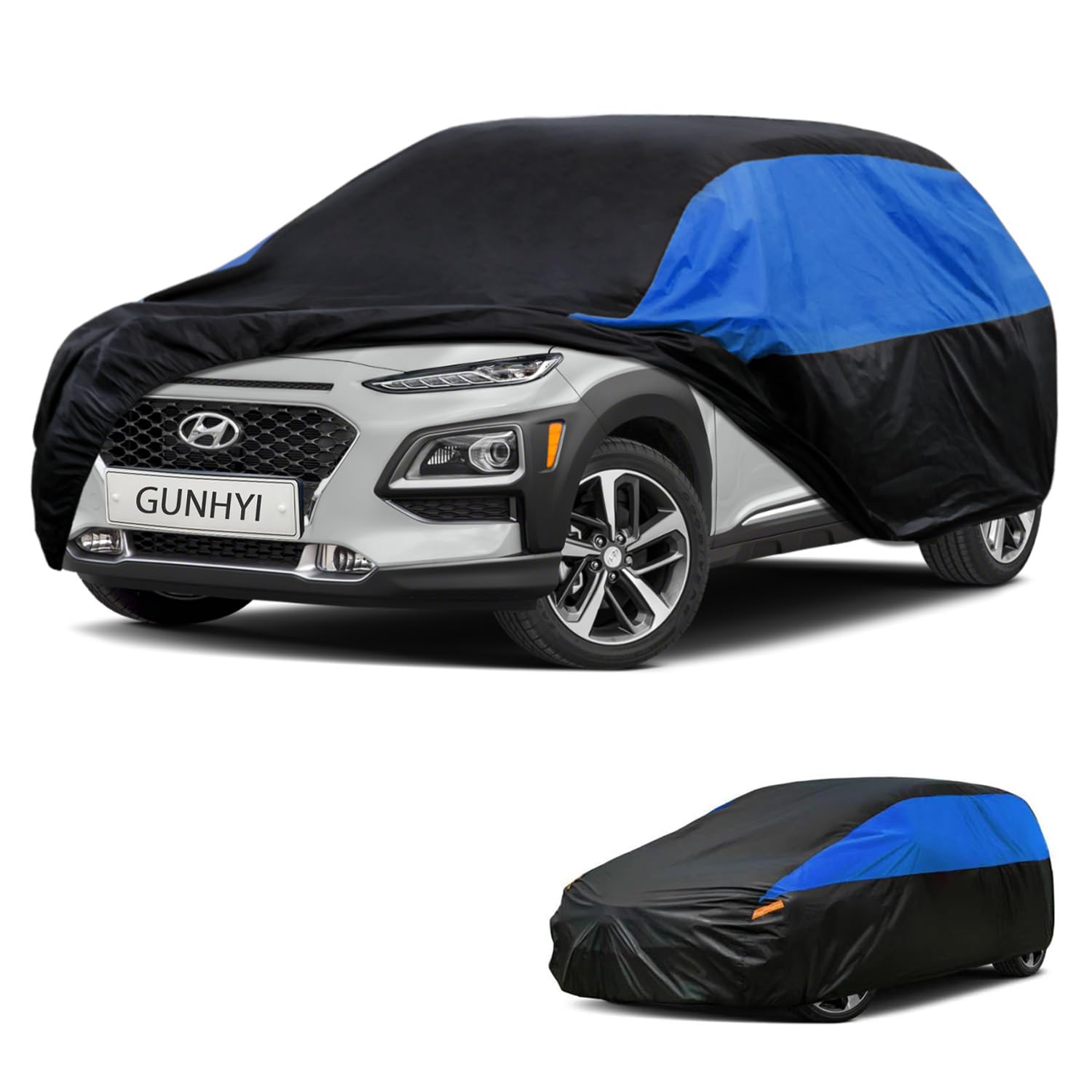 GUNHYI Car Cover Custom Fit Kona Waterproof All Weather, Lightweight Full Exterior Cover for Automobiles Outdoor Sun UV Rain Dust Snow Wind Protection.