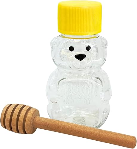 The Honey Jar - Osos de miel vacíos de 2 onzas con sello sensible a la presión perfecto para muestras baby shower vacaciones Mini botellas de osos