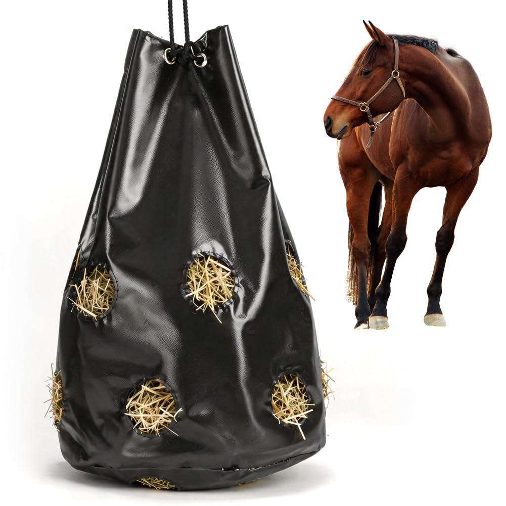 DASIAUTOEM Bolsa de heno para caballos, red de heno para caballos