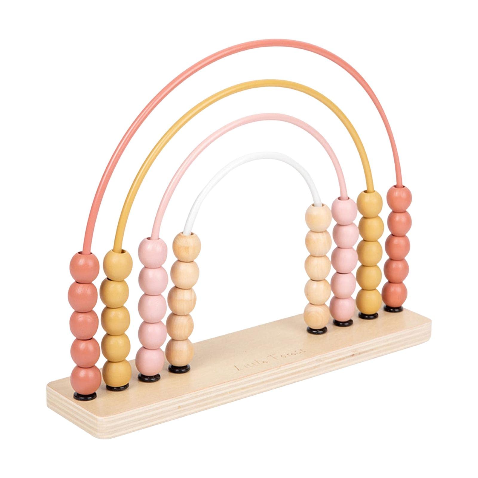 Abacus Rechenrahmen aus Holz mit Farbigen Zählperlen für Mathematische Übungen für Kinder Lernspiele Pädagogik Wohnraum, ROSA