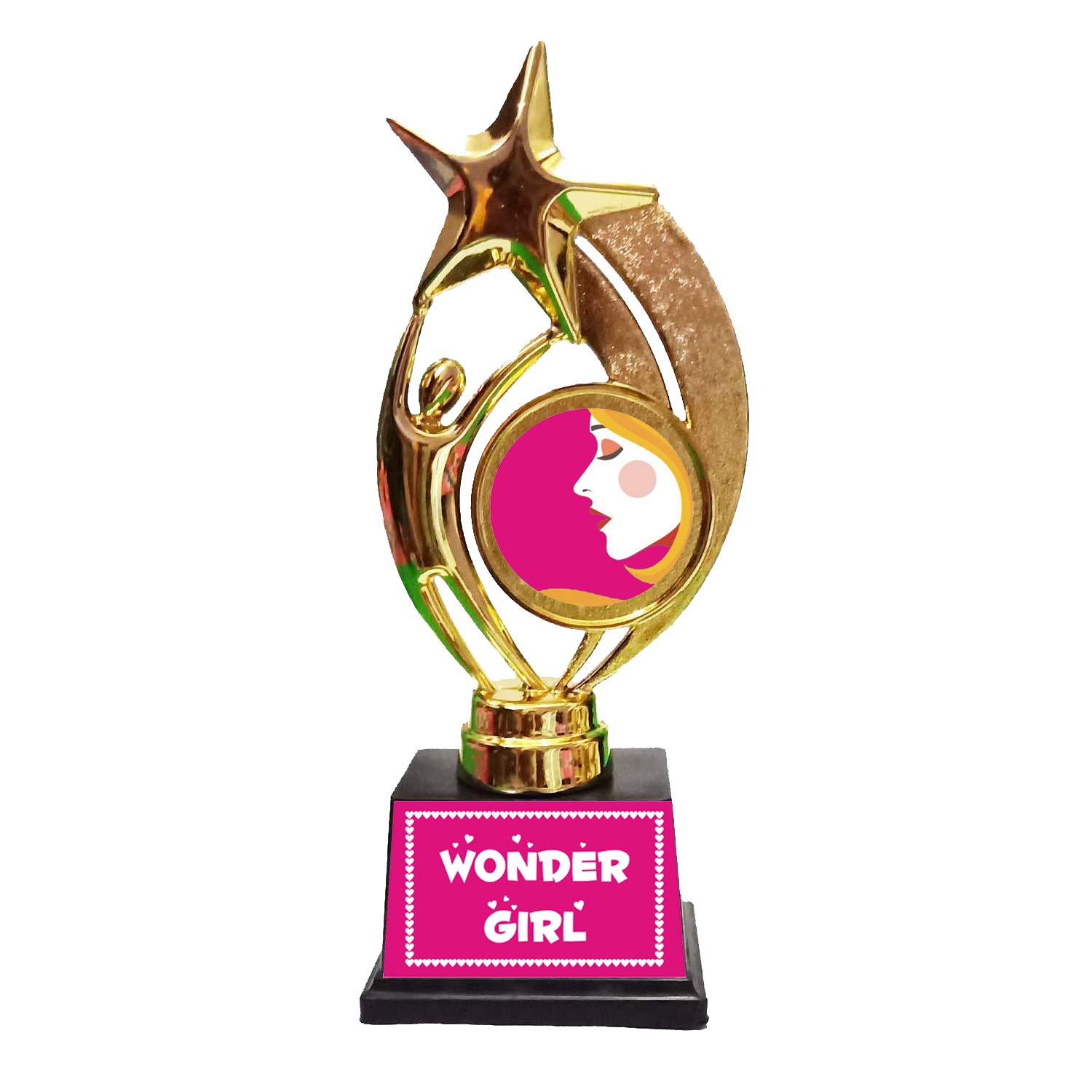 Womens Day Gifts for Ladies Wonder Girl Trophy Medal Award Womens Day Gifts for Ladies