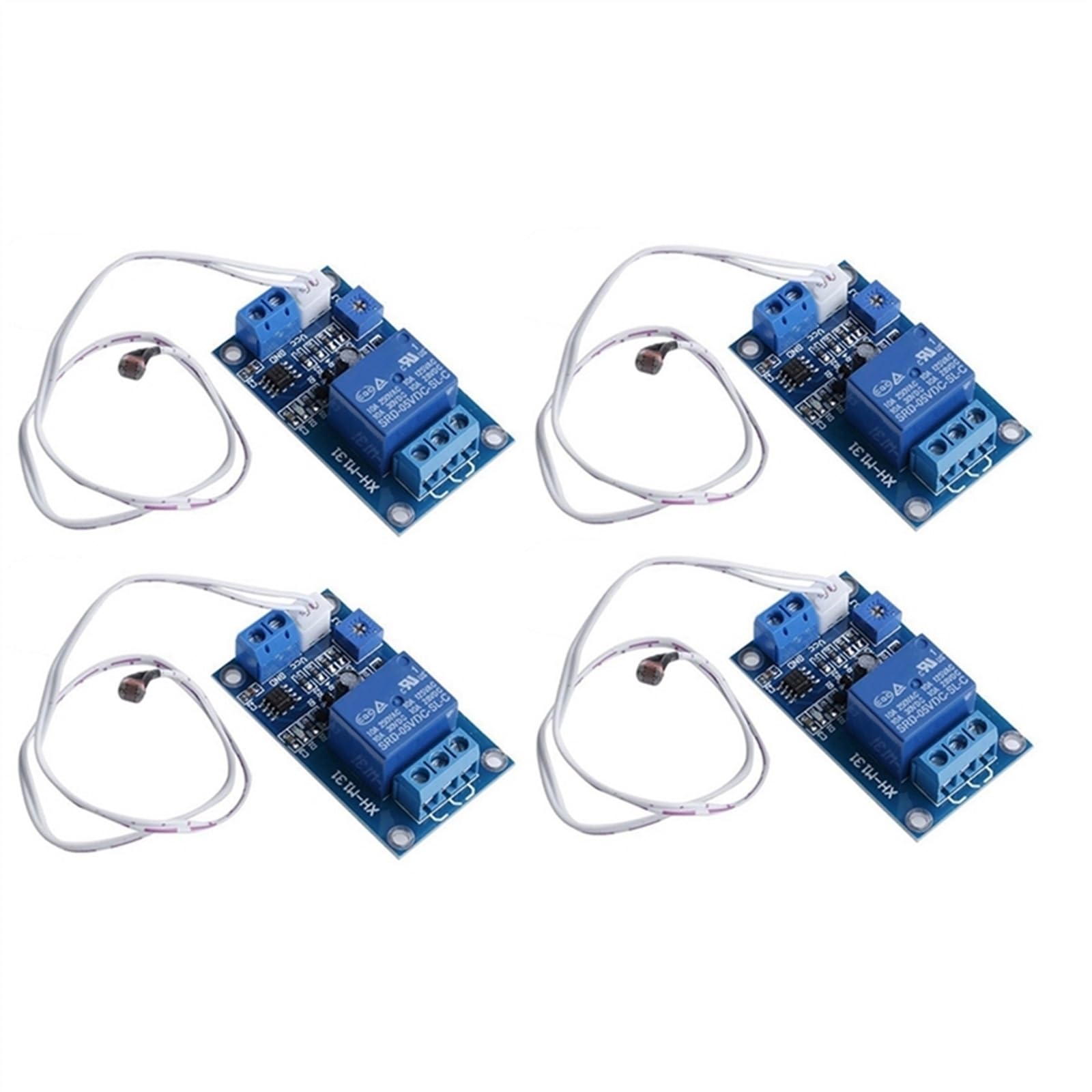 SBSSYVLMV 4X 12V Light Control Switch Photoresistor Relay Module Detection Sensor XH-M131 Blue