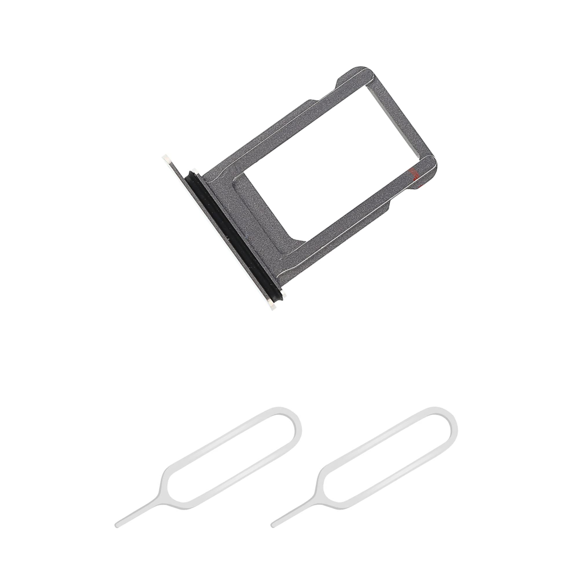 THE TECH DOCTOR Replacement Single Sim Tray Card Slot for iPhone X with 2x Sim Pin Open Ejector Tool (White)