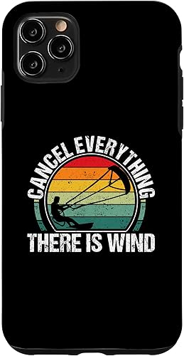 Miniatura 1 de iPhone 11 Pro Max Funny Kitesurf Kiteboarding Cancel Everything There Is Wind Case