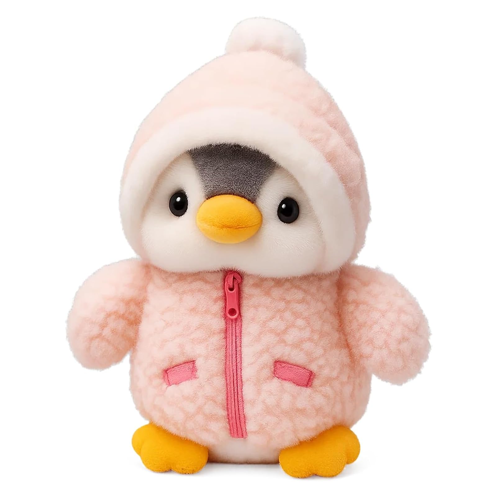 Pink Penguin Plush Toy Soft Stuffed Animal 25cm, Soft Penguin Teddy Animal
