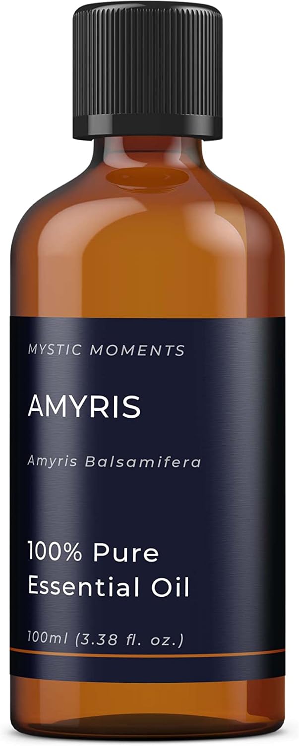 Mystic Moments | Amyris Essential Oil 100ml | Amyris balsamifera | Sweet Woody Aromatic Oil for Diffuser, Blends & Crafts | Aromatherapy Grade