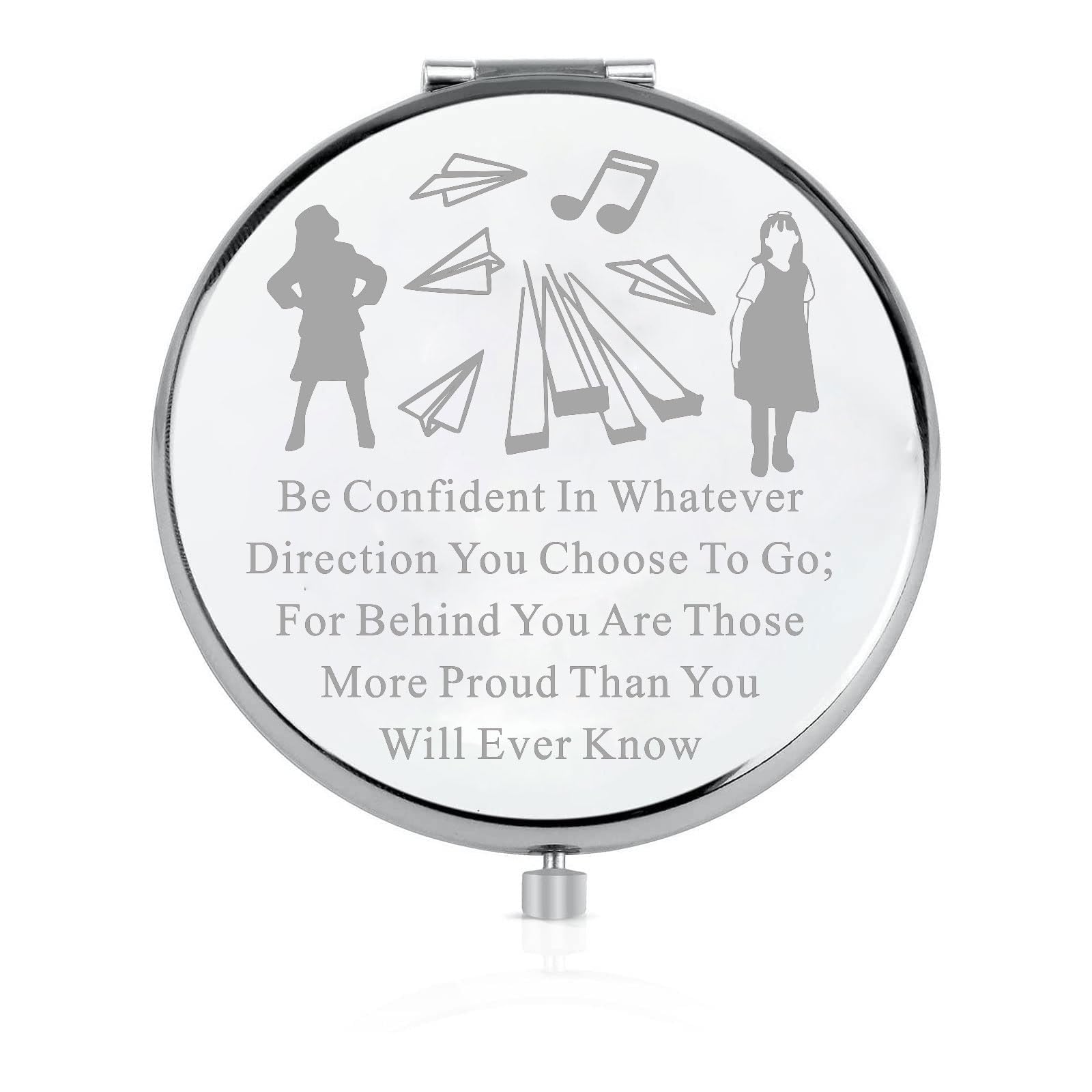 LQRI Matilda Musical Lover Hand Makeup Mirror Television Gift Little Witch Gift Pocket Mirror Musical Inspired Gift