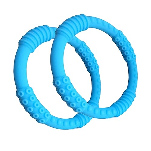 Miniatura 10 de Babynow - Anillos de dentición  Chupetes sensoriales para bebés de 0 a 12 meses, juguete sensorial para masticar, consolador, chupete para bebés,