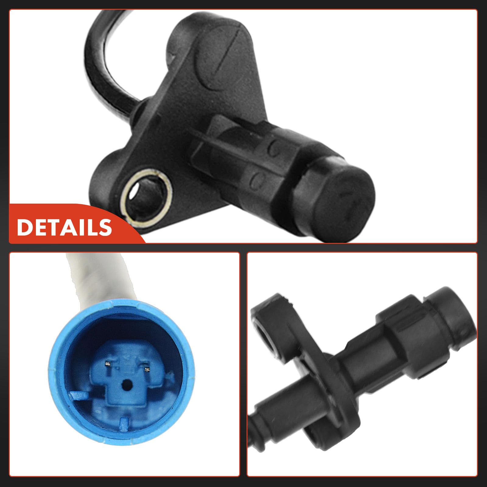 Frankberg 2 sensori ABS, sensore velocità ruota anteriore sinistro destro | Compatibile con: Serie 5 E39, Serie 5 Touring E39