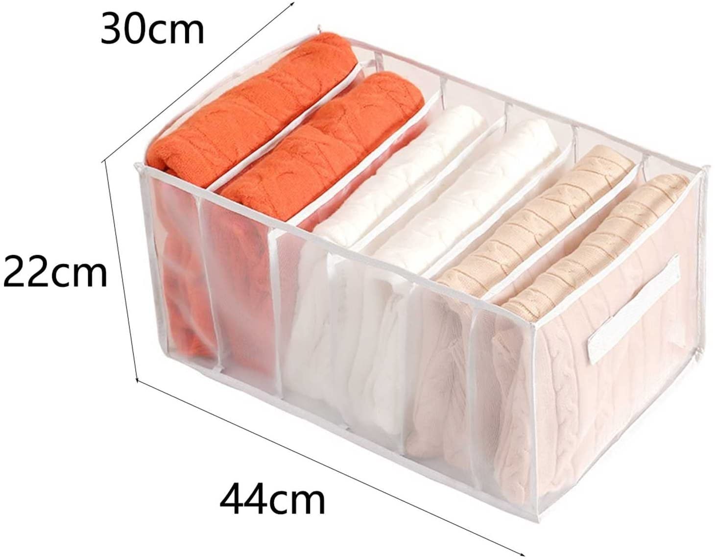 4 Piezas Caja De Almacenamiento con Compartimento para Vaqueros Organizador De Cajones De Armario Almacenamiento De Ropa De Armario De Malla Plegable para Sujetador Calcetines Camisetas