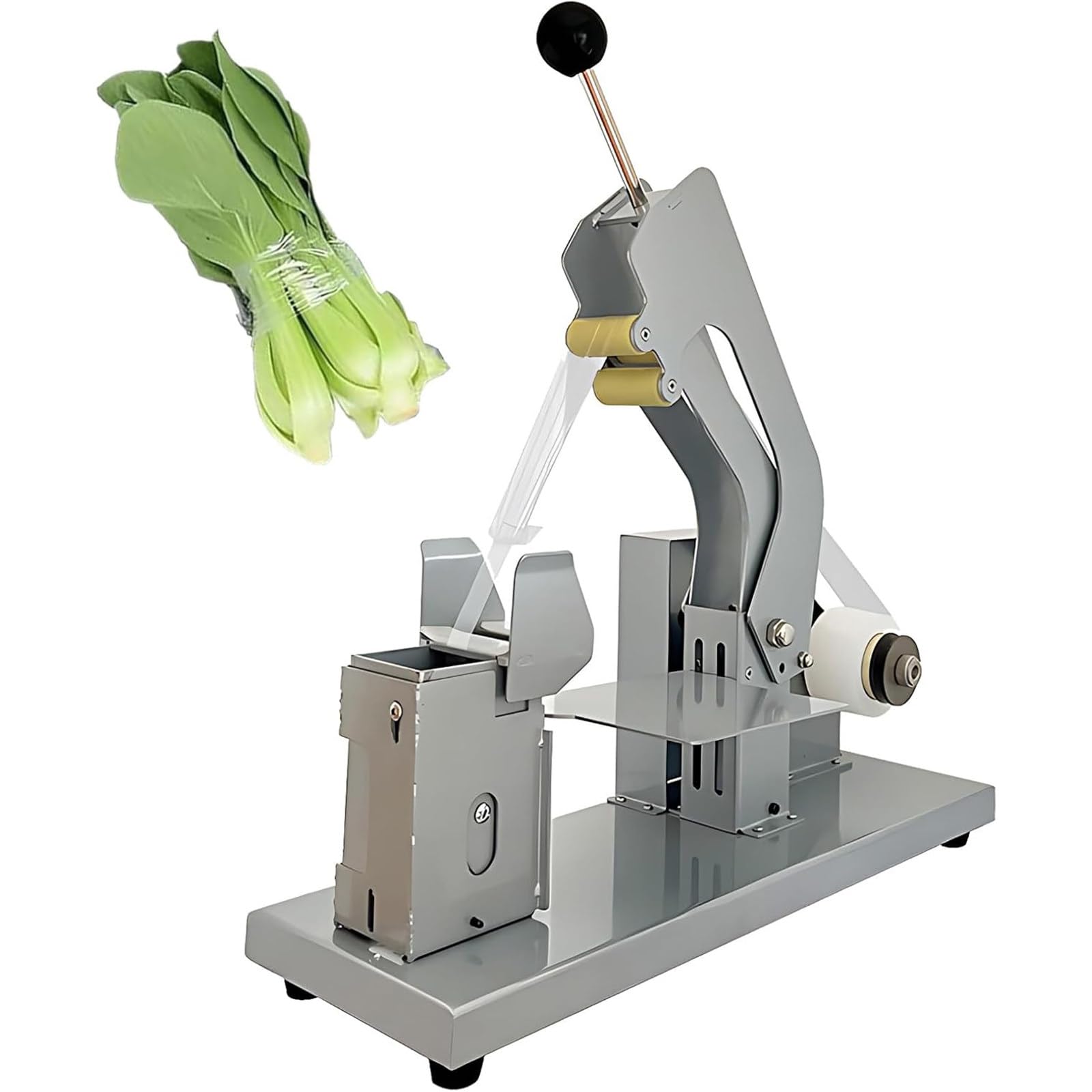 ZYLDDS Vegetable Strapping Machine,Semi-Automatic Pe/PVC Film Binding Machine,Height & Tightness Control,Tape Packaging Tool for Supermarkets Retail Facilities